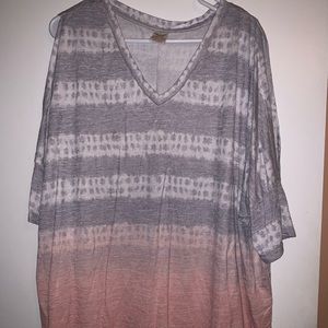 FADED GLORY - Grey and Pink Top - Size 3X